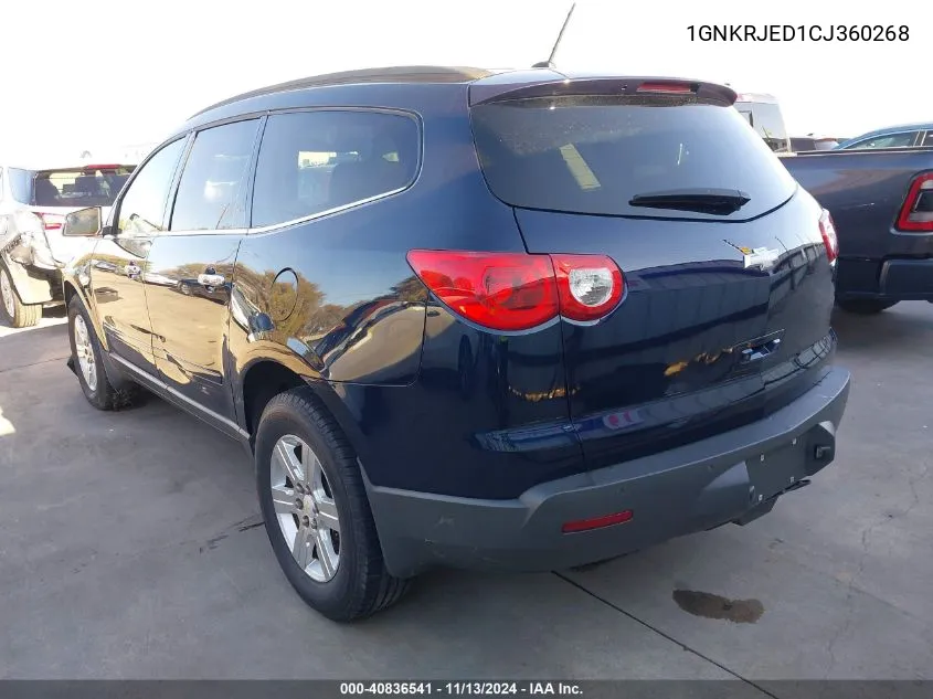 2012 Chevrolet Traverse 2Lt VIN: 1GNKRJED1CJ360268 Lot: 40836541