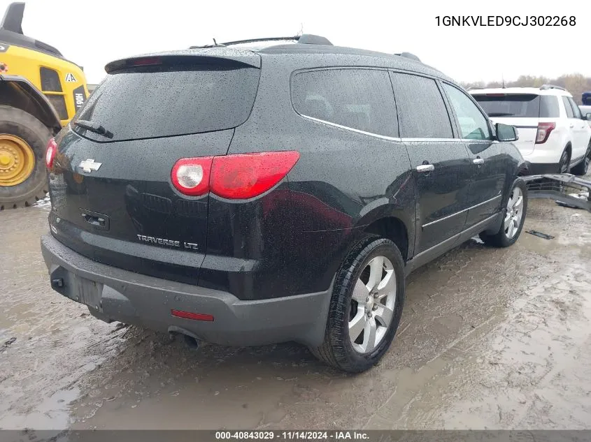 2012 Chevrolet Traverse Ltz VIN: 1GNKVLED9CJ302268 Lot: 40843029