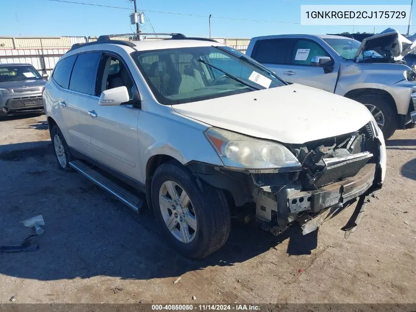 2012 Chevrolet Traverse 1Lt VIN: 1GNKRGED2CJ175729 Lot: 40850050