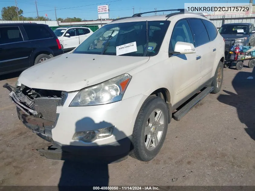 2012 Chevrolet Traverse 1Lt VIN: 1GNKRGED2CJ175729 Lot: 40850050