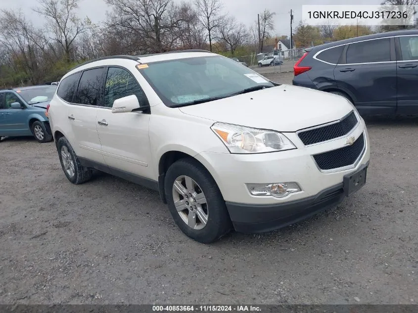 2012 Chevrolet Traverse 2Lt VIN: 1GNKRJED4CJ317236 Lot: 40853664