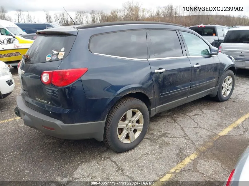 2012 Chevrolet Traverse 1Lt VIN: 1GNKVGEDXCJ239902 Lot: 40857779