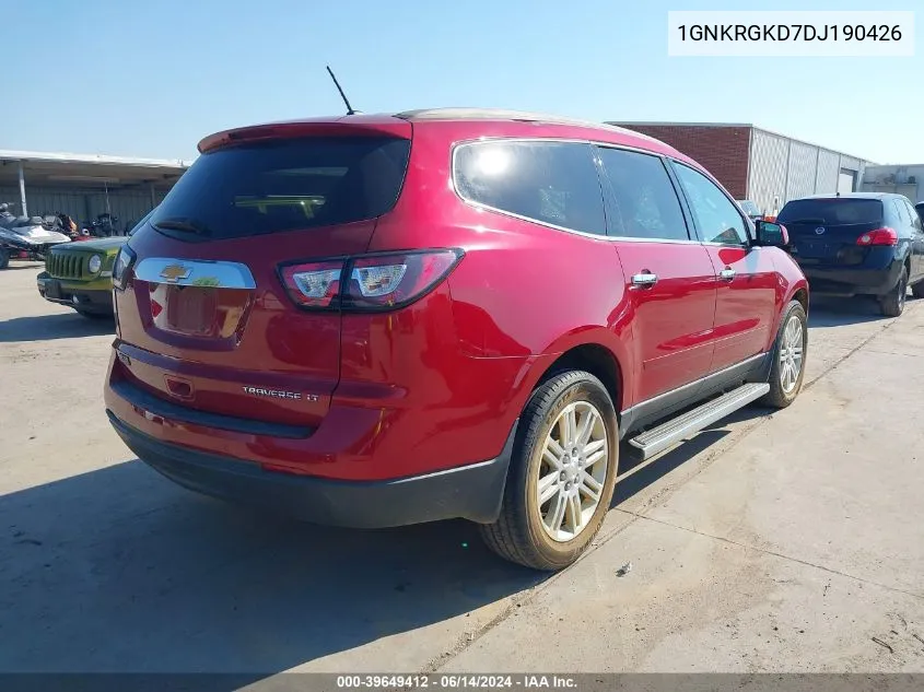 1GNKRGKD7DJ190426 2013 Chevrolet Traverse 1Lt