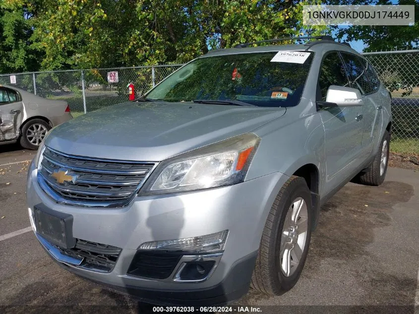 2013 Chevrolet Traverse 1Lt VIN: 1GNKVGKD0DJ174449 Lot: 39762038