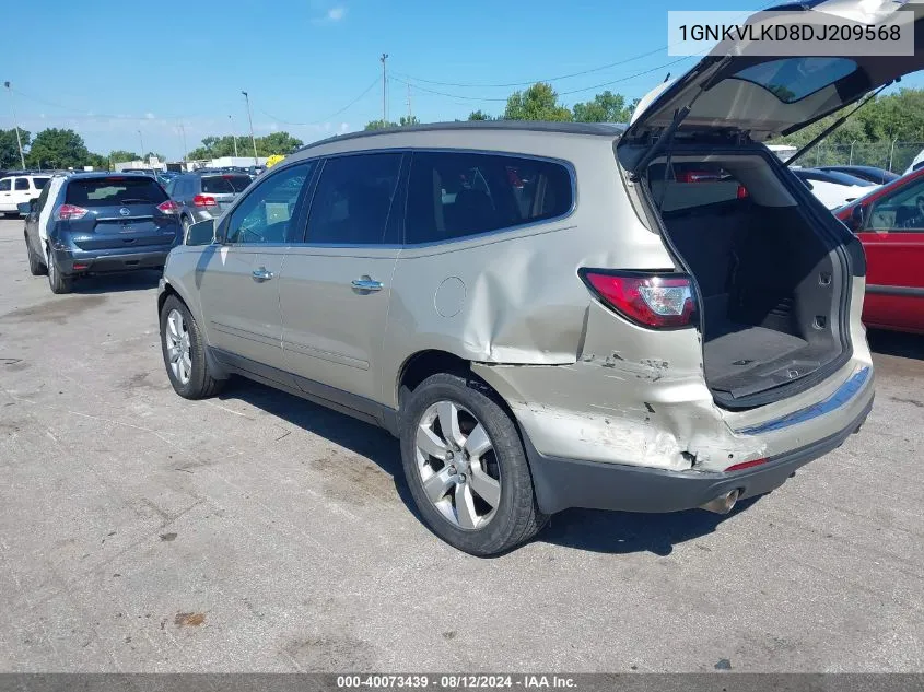 2013 Chevrolet Traverse Ltz VIN: 1GNKVLKD8DJ209568 Lot: 40073439