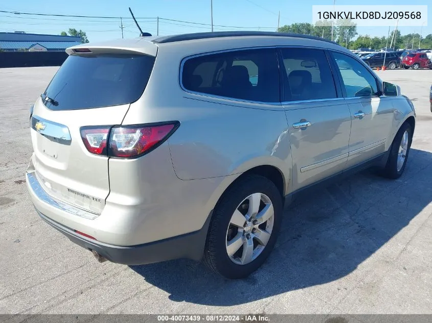 2013 Chevrolet Traverse Ltz VIN: 1GNKVLKD8DJ209568 Lot: 40073439