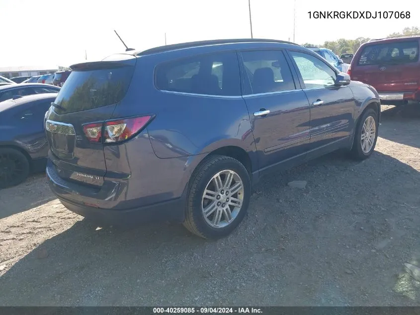 2013 Chevrolet Traverse Lt VIN: 1GNKRGKDXDJ107068 Lot: 40259085