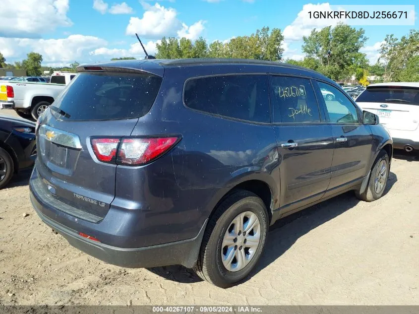 2013 Chevrolet Traverse Ls VIN: 1GNKRFKD8DJ256671 Lot: 40267107