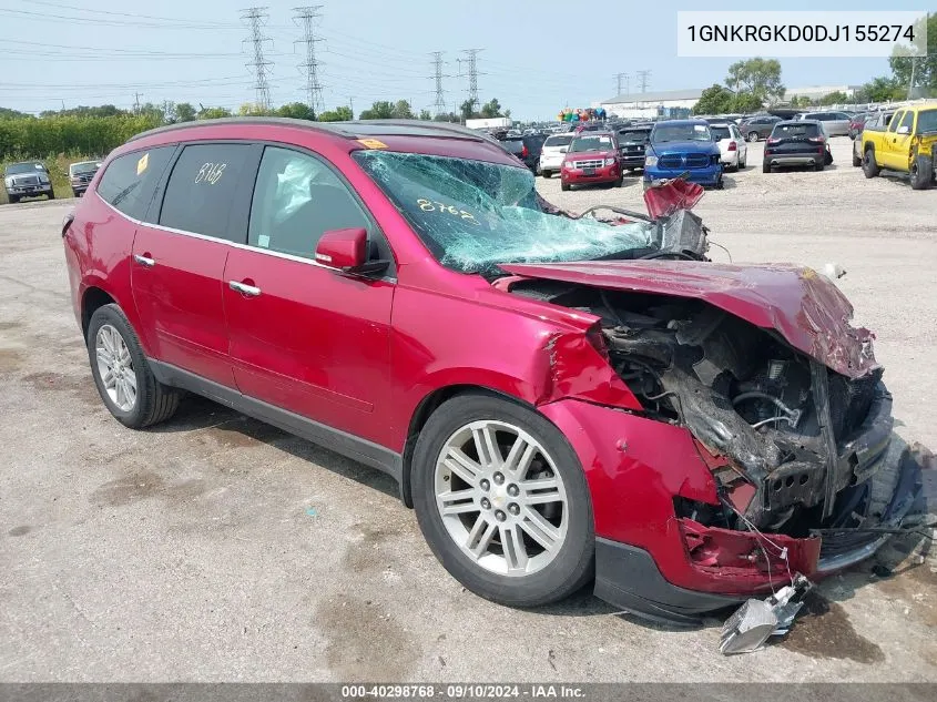 2013 Chevrolet Traverse Lt VIN: 1GNKRGKD0DJ155274 Lot: 40298768