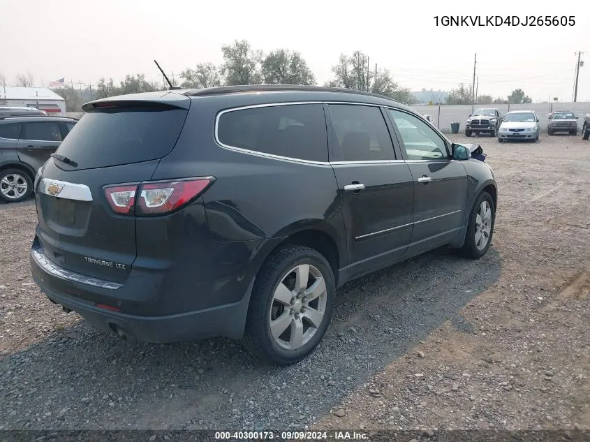 2013 Chevrolet Traverse Ltz VIN: 1GNKVLKD4DJ265605 Lot: 40300173