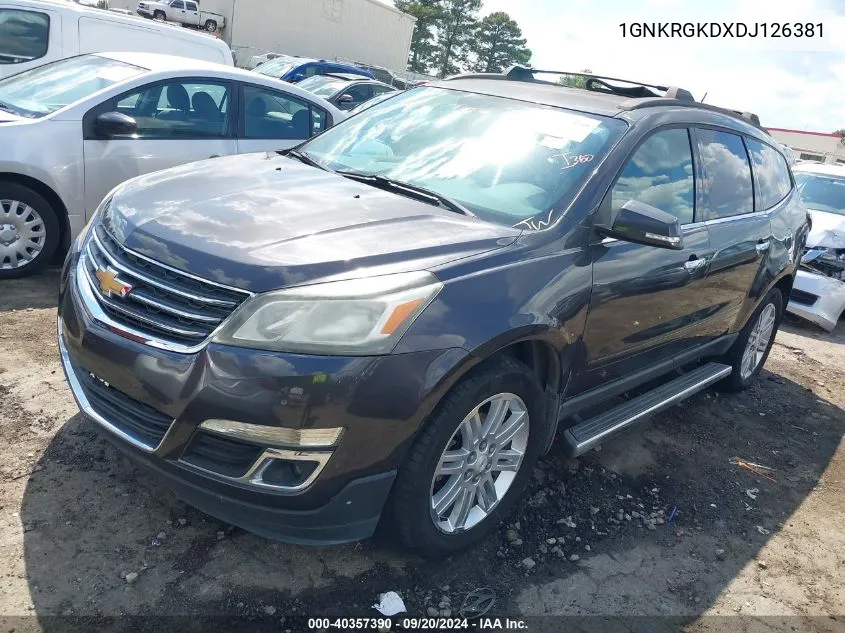 1GNKRGKDXDJ126381 2013 Chevrolet Traverse 1Lt