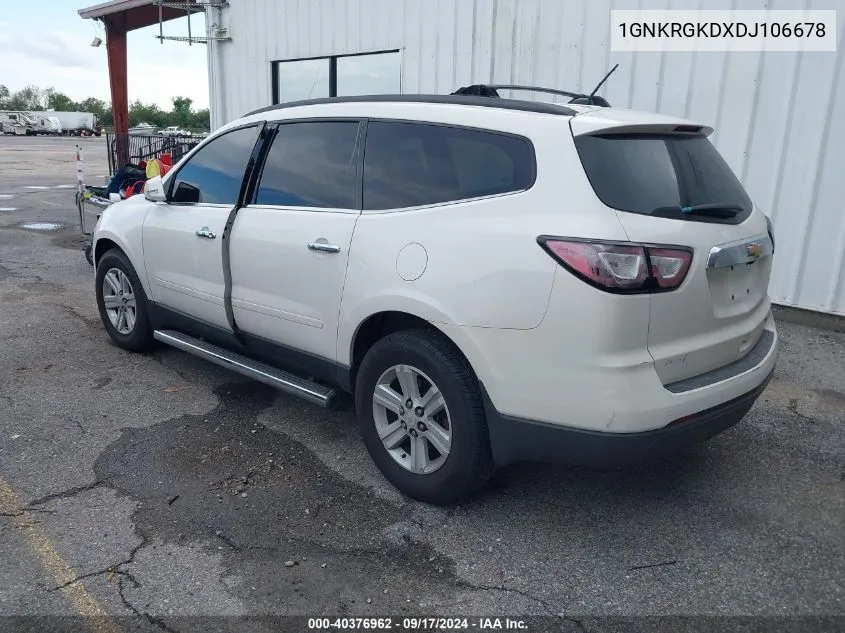 1GNKRGKDXDJ106678 2013 Chevrolet Traverse 1Lt