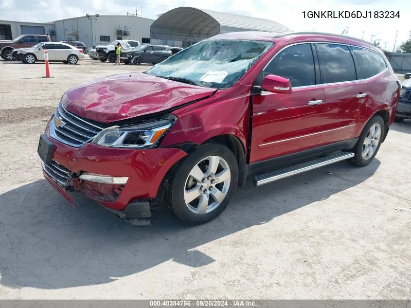 2013 Chevrolet Traverse Ltz VIN: 1GNKRLKD6DJ183234 Lot: 40384755