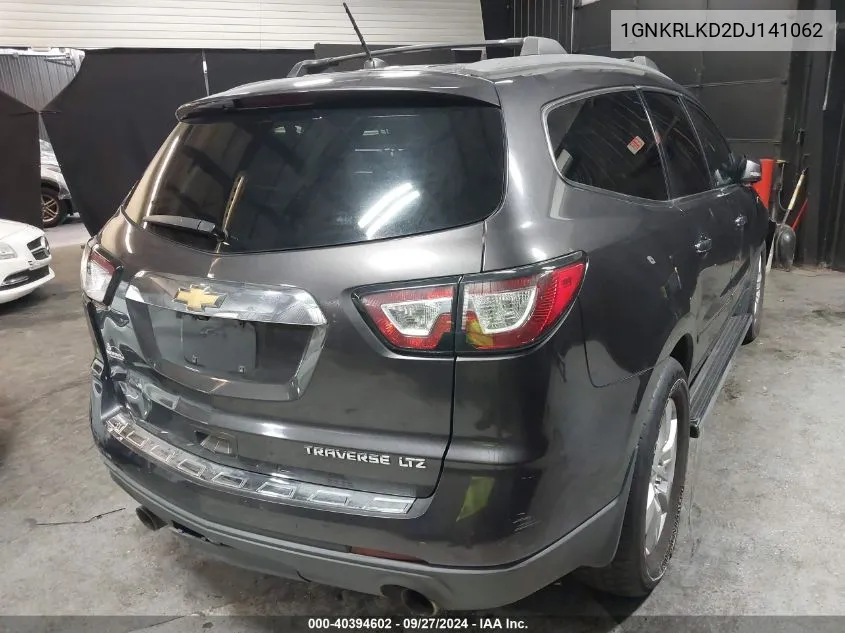 2013 Chevrolet Traverse Ltz VIN: 1GNKRLKD2DJ141062 Lot: 40394602