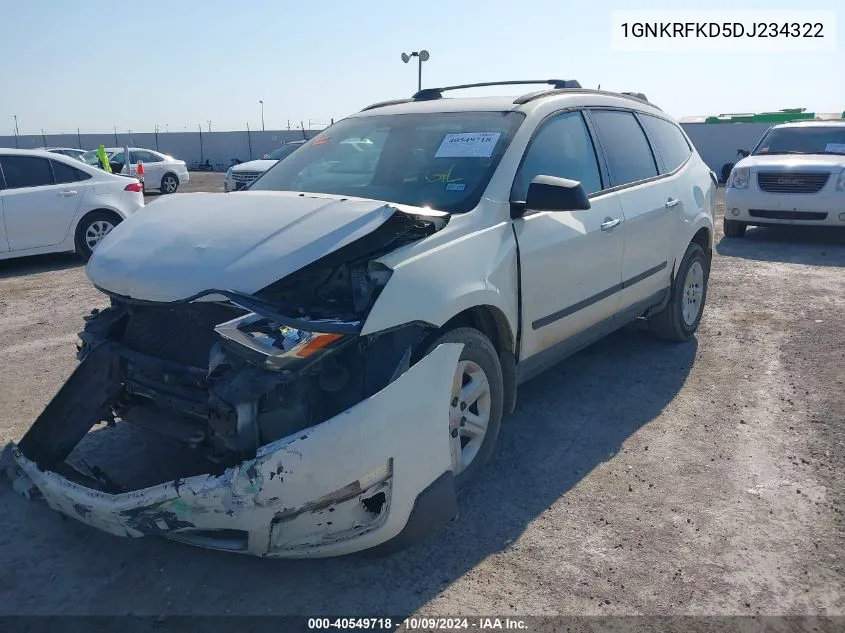 2013 Chevrolet Traverse Ls VIN: 1GNKRFKD5DJ234322 Lot: 40549718