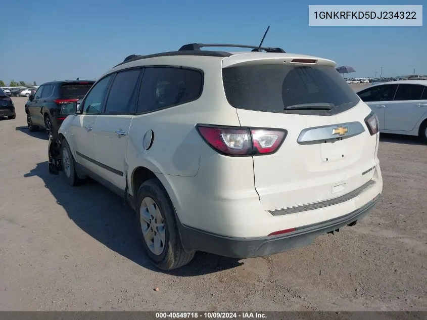 2013 Chevrolet Traverse Ls VIN: 1GNKRFKD5DJ234322 Lot: 40549718