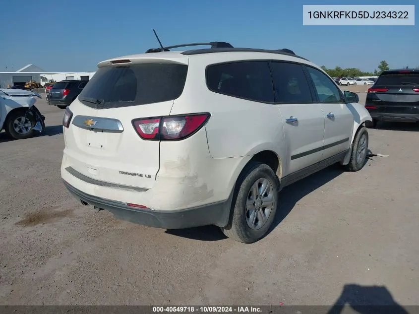 1GNKRFKD5DJ234322 2013 Chevrolet Traverse Ls