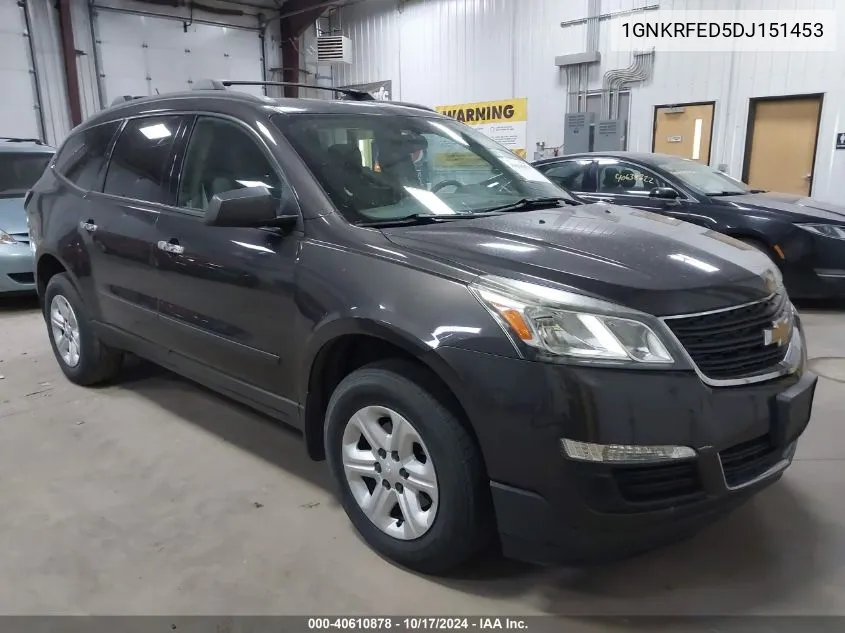 2013 Chevrolet Traverse Ls VIN: 1GNKRFED5DJ151453 Lot: 40610878