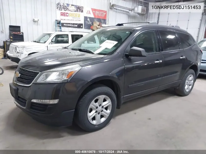 2013 Chevrolet Traverse Ls VIN: 1GNKRFED5DJ151453 Lot: 40610878