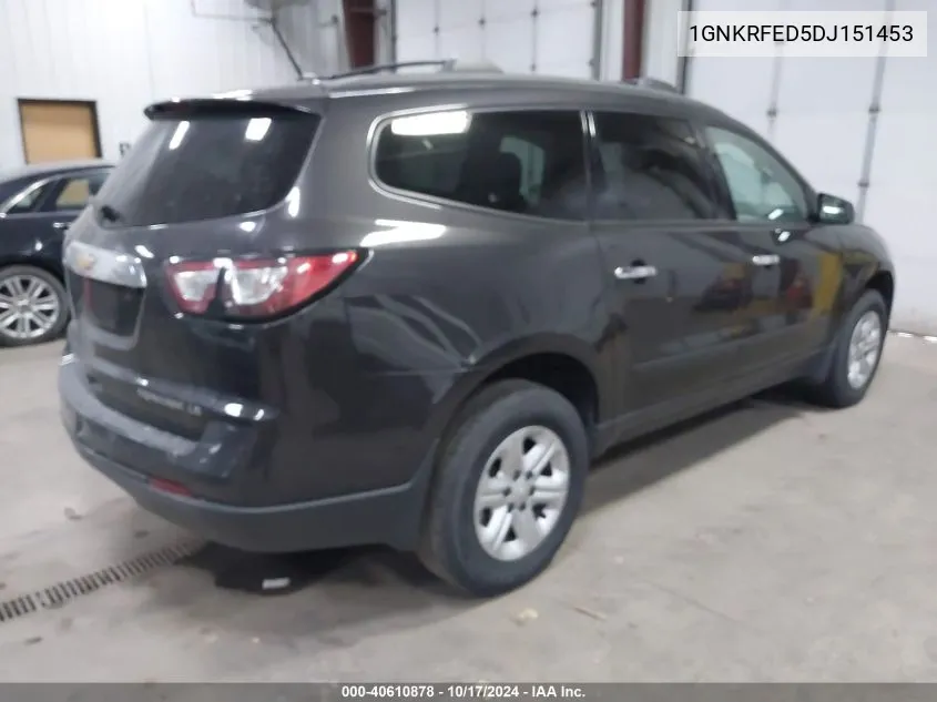 2013 Chevrolet Traverse Ls VIN: 1GNKRFED5DJ151453 Lot: 40610878