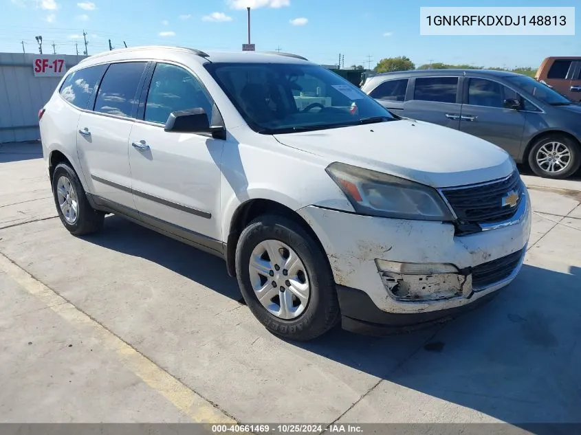 2013 Chevrolet Traverse Ls VIN: 1GNKRFKDXDJ148813 Lot: 40661469