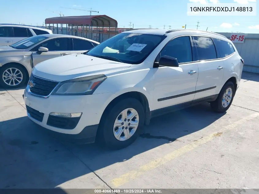 2013 Chevrolet Traverse Ls VIN: 1GNKRFKDXDJ148813 Lot: 40661469