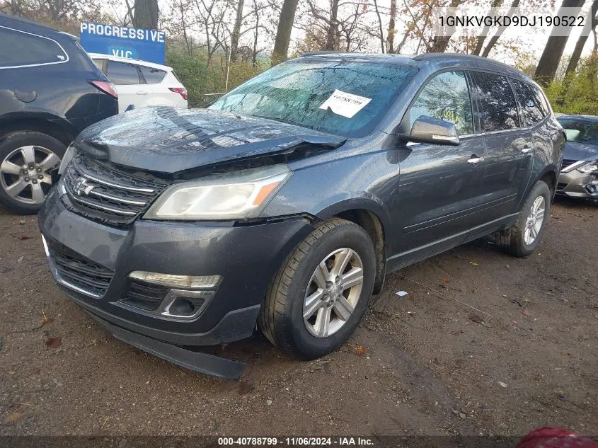 2013 Chevrolet Traverse 1Lt VIN: 1GNKVGKD9DJ190522 Lot: 40788799