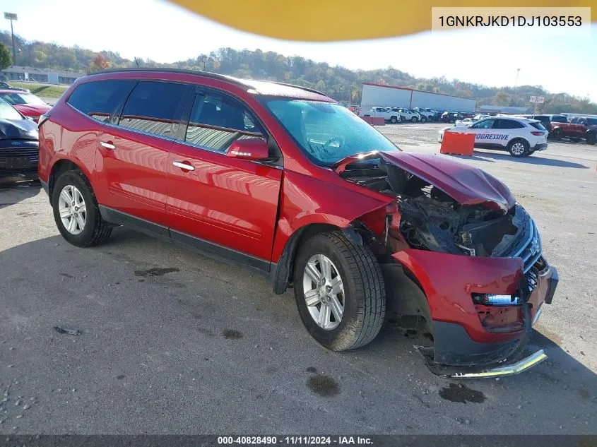 2013 Chevrolet Traverse 2Lt VIN: 1GNKRJKD1DJ103553 Lot: 40828490