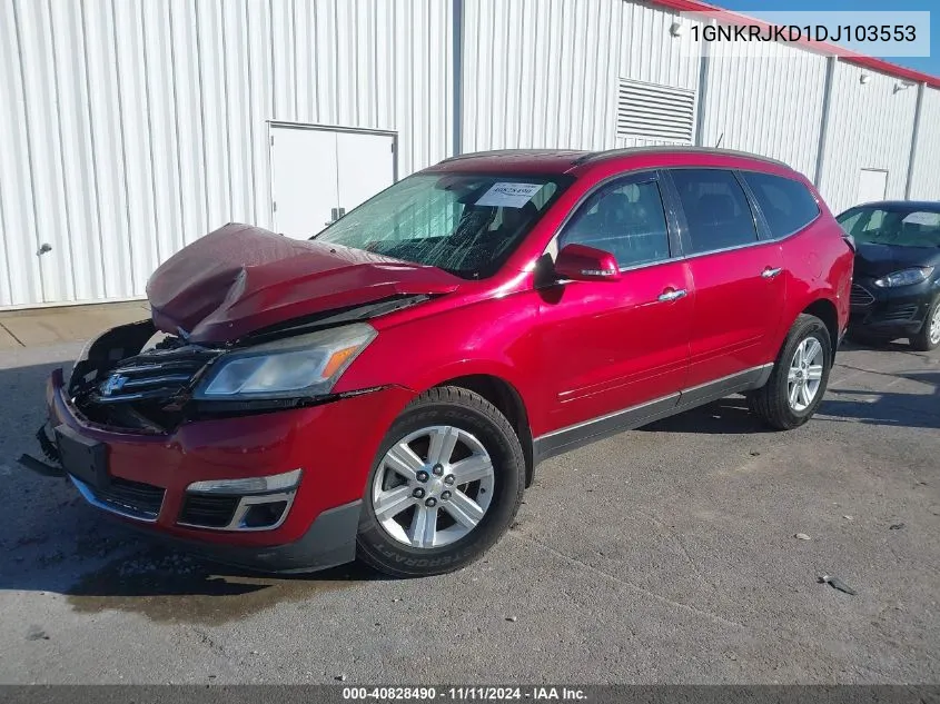 2013 Chevrolet Traverse 2Lt VIN: 1GNKRJKD1DJ103553 Lot: 40828490