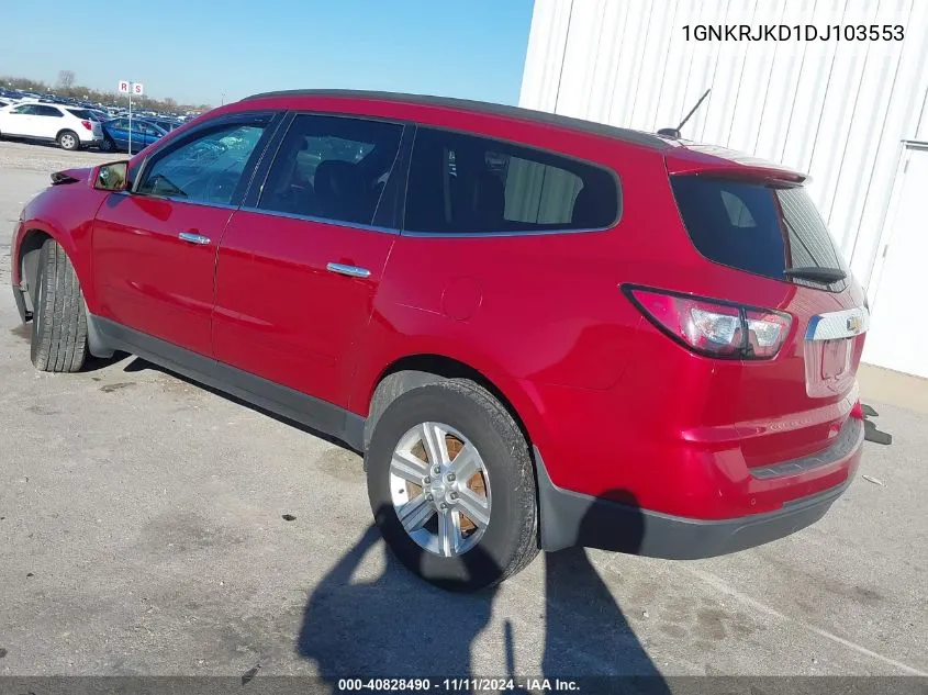 2013 Chevrolet Traverse 2Lt VIN: 1GNKRJKD1DJ103553 Lot: 40828490