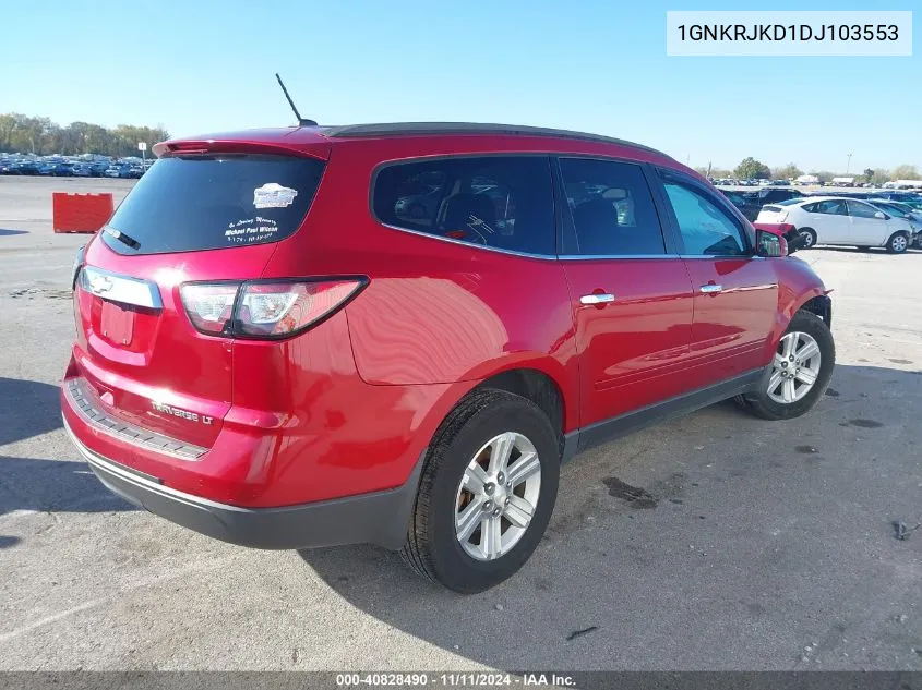 2013 Chevrolet Traverse 2Lt VIN: 1GNKRJKD1DJ103553 Lot: 40828490