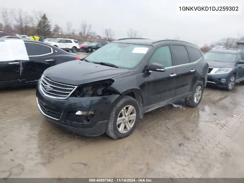 2013 Chevrolet Traverse 1Lt VIN: 1GNKVGKD1DJ259302 Lot: 40857862