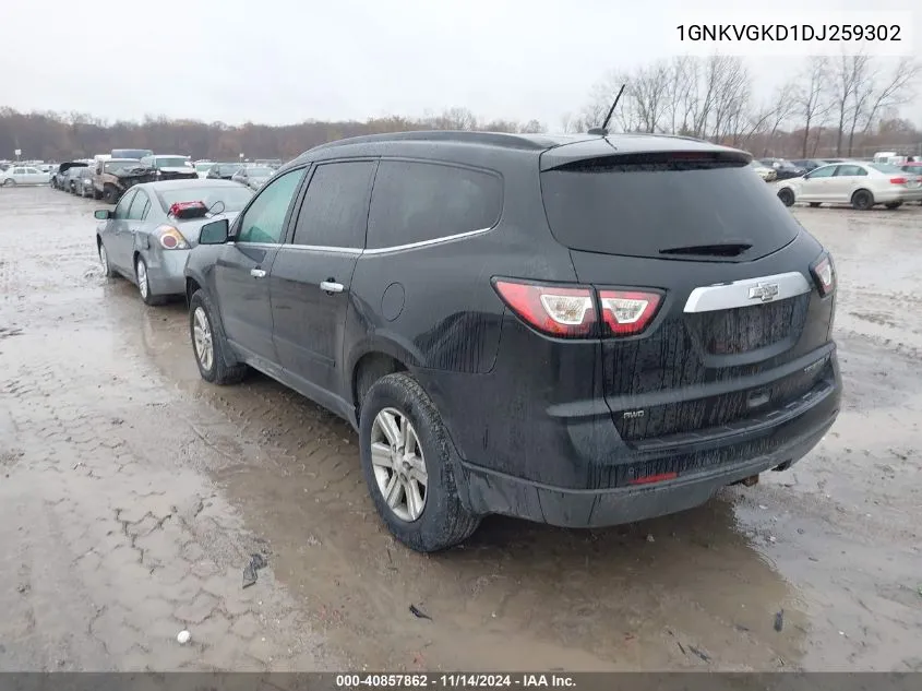 2013 Chevrolet Traverse 1Lt VIN: 1GNKVGKD1DJ259302 Lot: 40857862