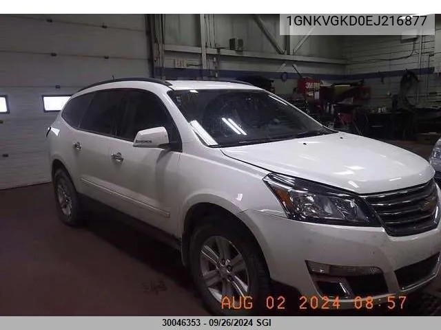 1GNKVGKD0EJ216877 2014 Chevrolet Traverse Lt