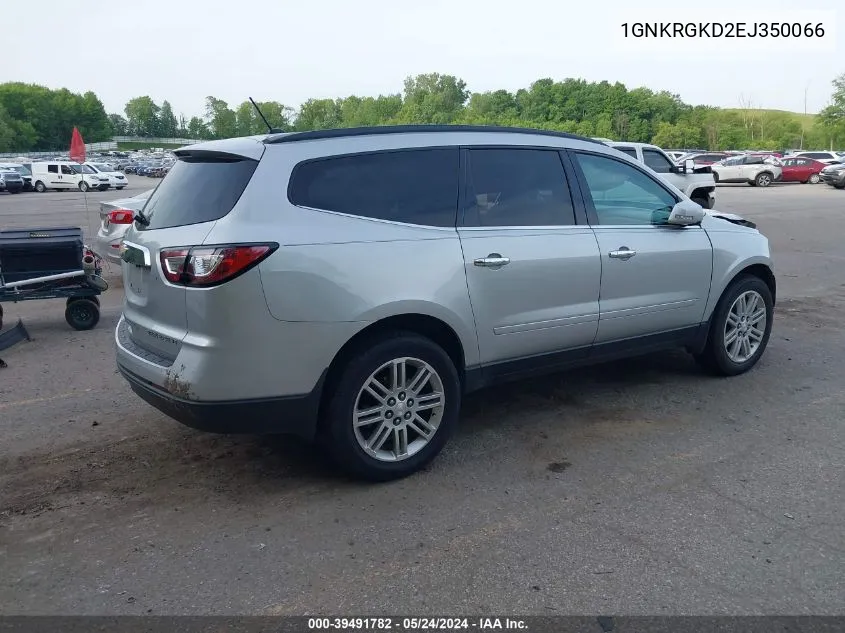 2014 Chevrolet Traverse 1Lt VIN: 1GNKRGKD2EJ350066 Lot: 39491782