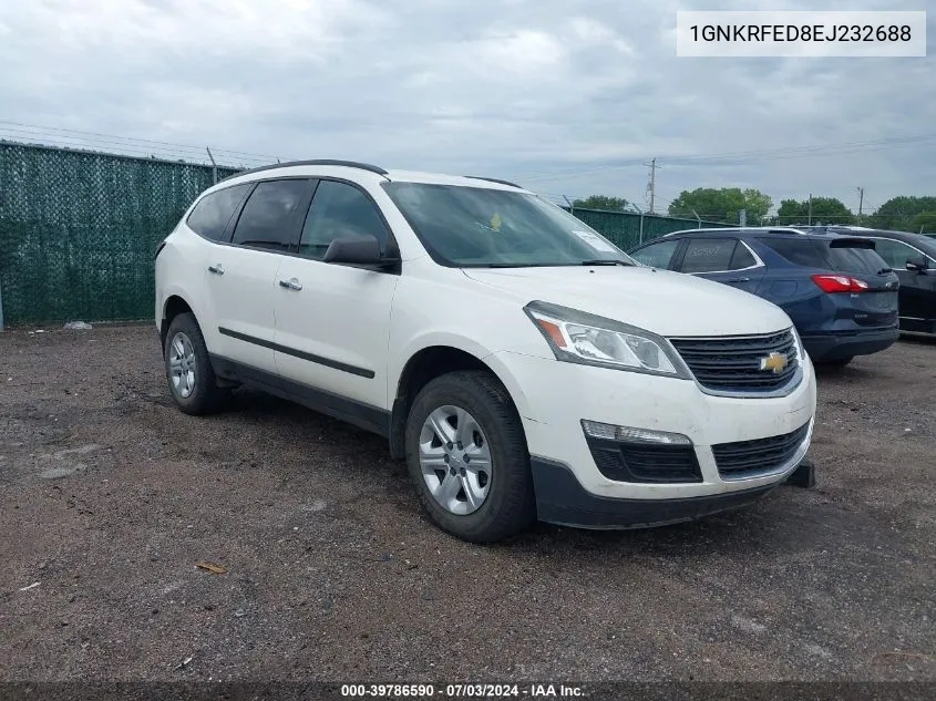 2014 Chevrolet Traverse Ls VIN: 1GNKRFED8EJ232688 Lot: 39786590