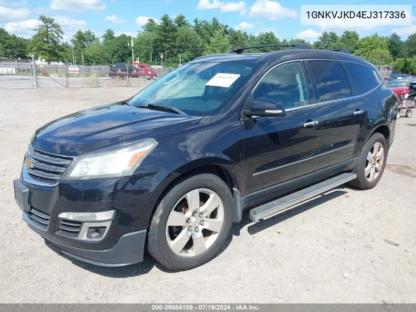 2014 Chevrolet Traverse Ltz VIN: 1GNKVJKD4EJ317336 Lot: 39884109