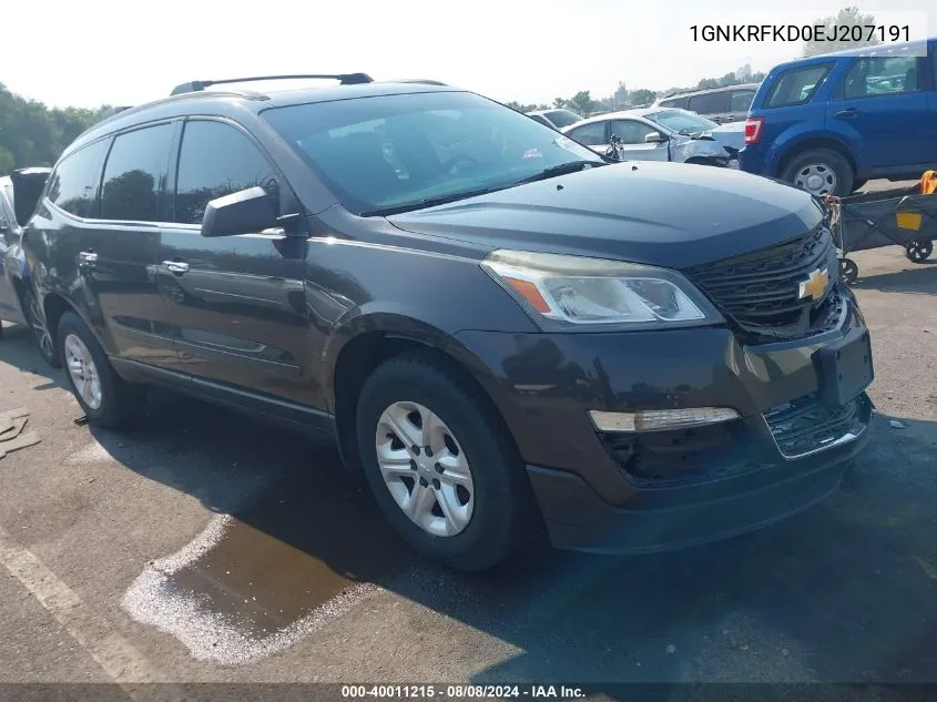 1GNKRFKD0EJ207191 2014 Chevrolet Traverse Ls