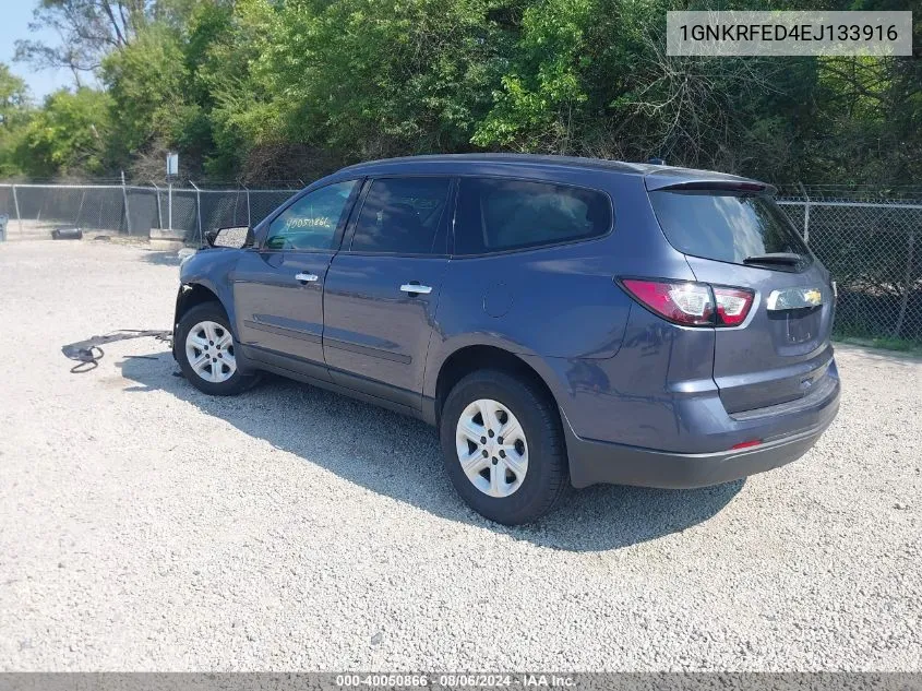 2014 Chevrolet Traverse Ls VIN: 1GNKRFED4EJ133916 Lot: 40050866