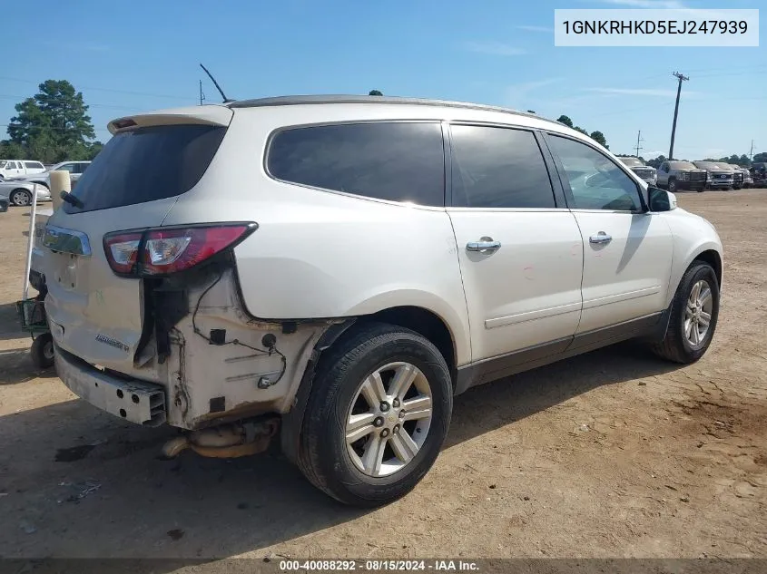 2014 Chevrolet Traverse 2Lt VIN: 1GNKRHKD5EJ247939 Lot: 40088292