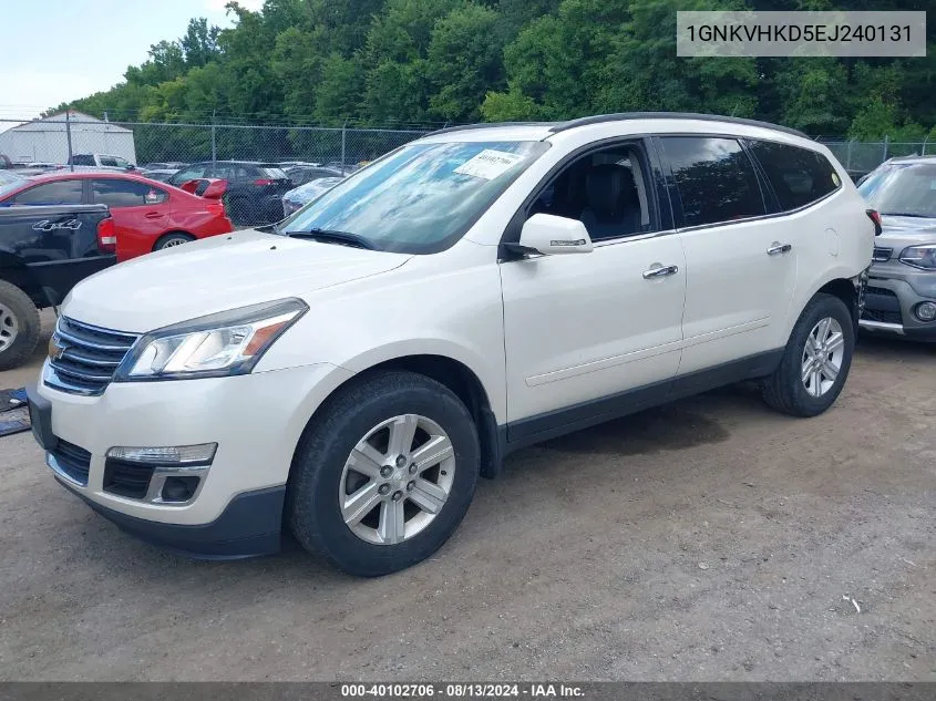 2014 Chevrolet Traverse 2Lt VIN: 1GNKVHKD5EJ240131 Lot: 40102706