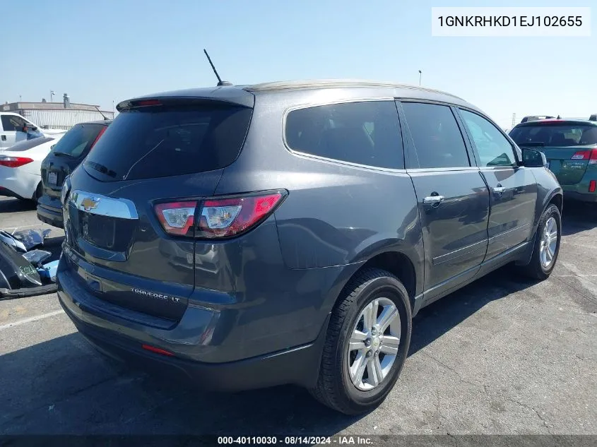 1GNKRHKD1EJ102655 2014 Chevrolet Traverse 2Lt