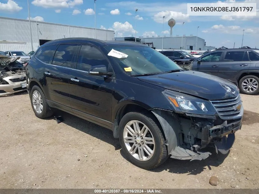 2014 Chevrolet Traverse 1Lt VIN: 1GNKRGKD8EJ361797 Lot: 40120387