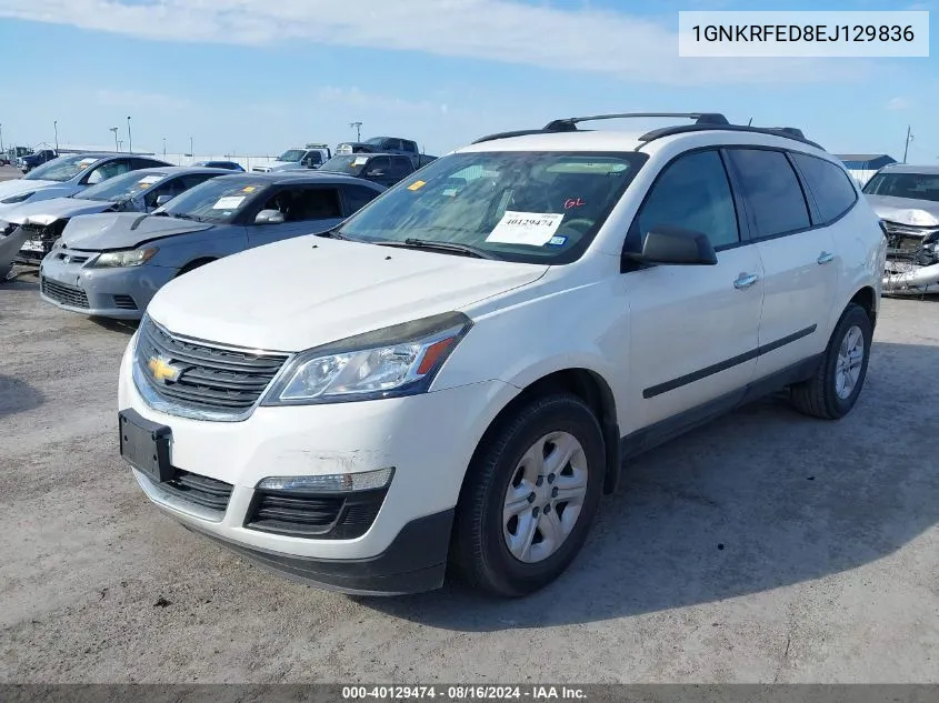 1GNKRFED8EJ129836 2014 Chevrolet Traverse Ls