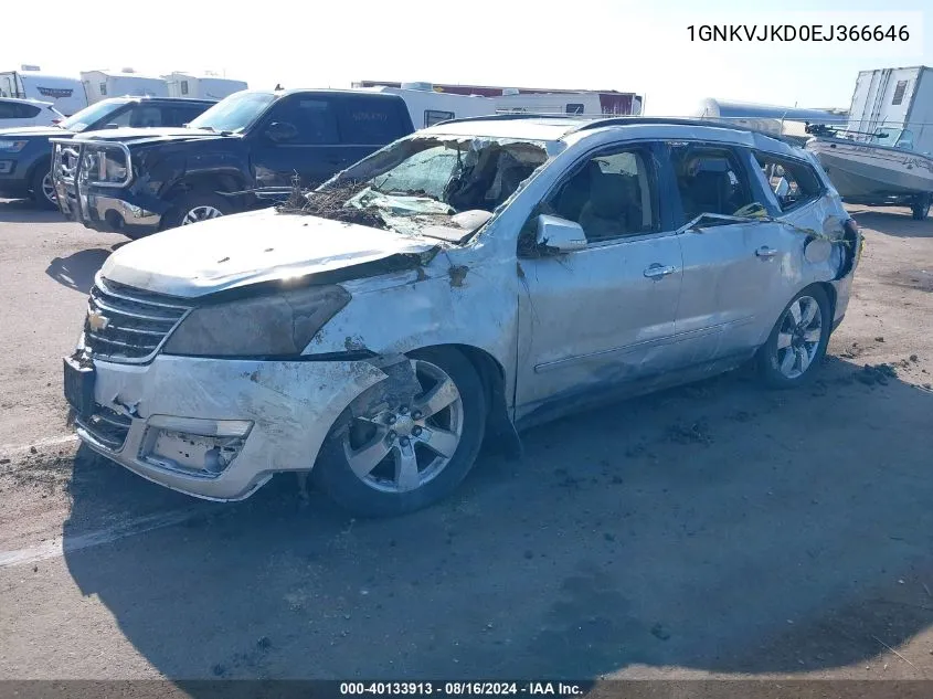 1GNKVJKD0EJ366646 2014 Chevrolet Traverse Ltz