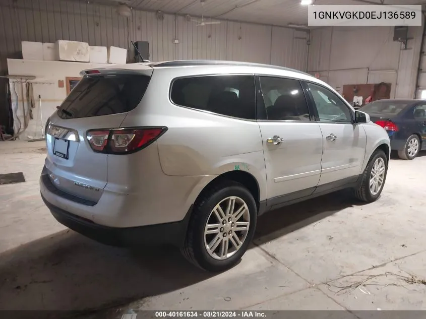 1GNKVGKD0EJ136589 2014 Chevrolet Traverse 1Lt