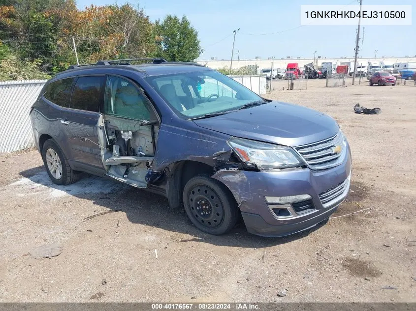 2014 Chevrolet Traverse 2Lt VIN: 1GNKRHKD4EJ310500 Lot: 40176567