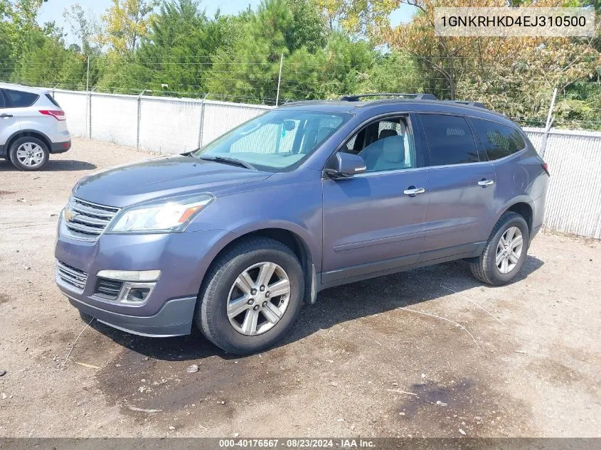 2014 Chevrolet Traverse 2Lt VIN: 1GNKRHKD4EJ310500 Lot: 40176567