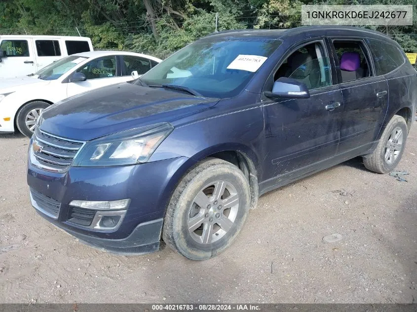 2014 Chevrolet Traverse 1Lt VIN: 1GNKRGKD6EJ242677 Lot: 40216783