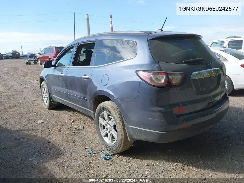 1GNKRGKD6EJ242677 2014 Chevrolet Traverse 1Lt